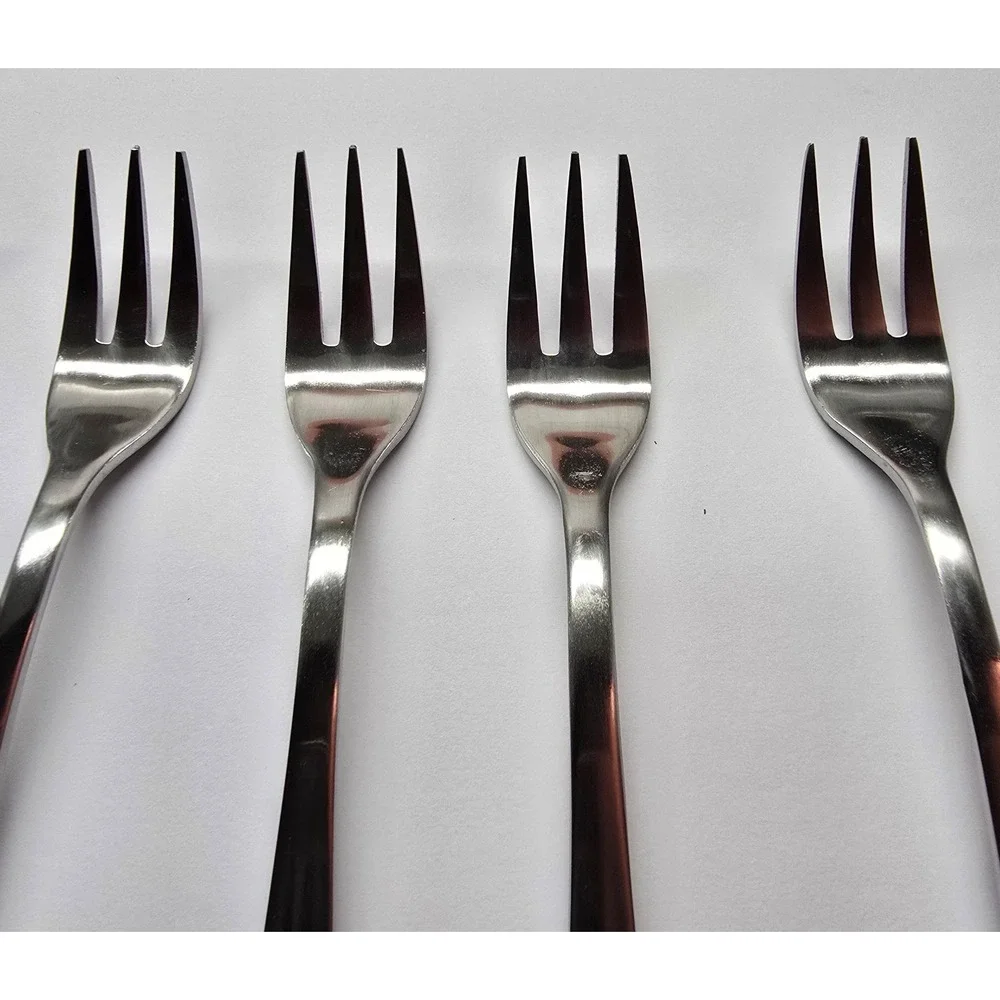 Leonard Silver Stainless Cocktail Appetizer Forks Set‎ of 5 Silver Vintage Korea